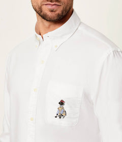 ralph lauren camisa manga larga hombre blanco
