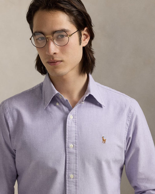 RALPH LAUREN HOMBRE CAMISA M/L MORADO