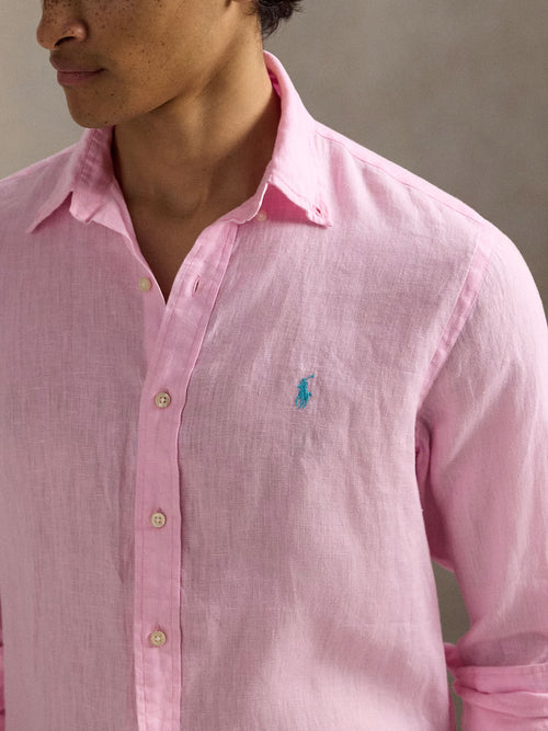 RALPH LAUREN CAMISA MANGA LARGA HOMBRE ROSADO