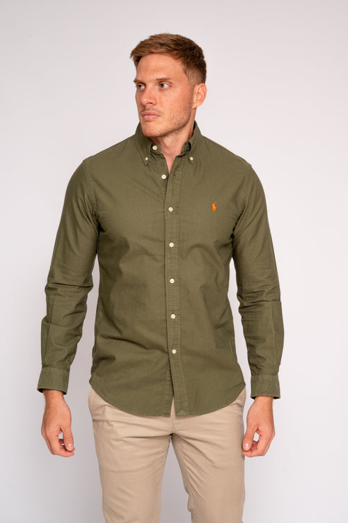 RALPH LAUREN CAMISA MANGA LARGA HOMBRE VERDE
