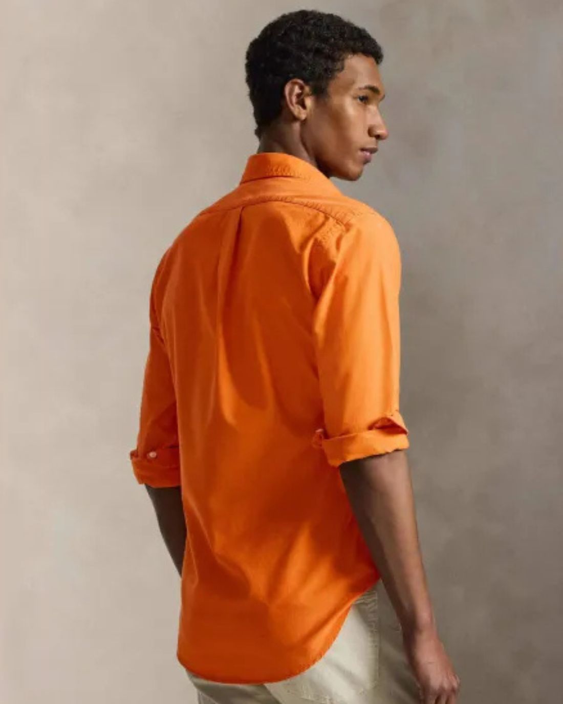 Camisa Manga Larga Cubdppcs-Long Sleeve-Sport Shirt Ralph Lauren Para Hombre De Color Naranja