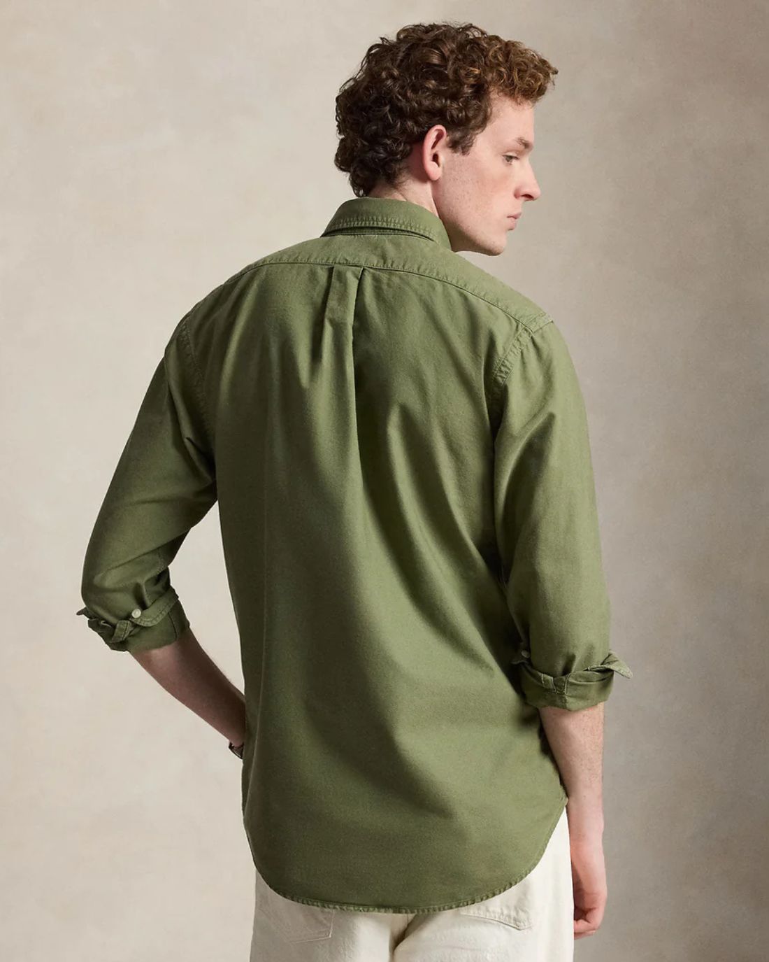 Camisa Manga Larga Cubdppcs-Long Sleeve-Sport Shirt Ralph Lauren Para Hombre De Color Verde