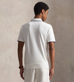 CAMISA TIPO POLO RALPH LAUREN PARA CABALLERO MEDIA CREMALLERA BLANCO REF 710B19737004
