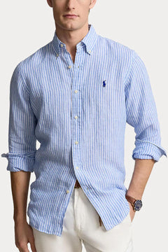 CAMISA M/L RALPH LAUREN HOMBRE 5137A BLUE/WHITE 710873446001