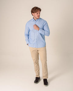CARVEN CAMISA M/L HOMBRE AZUL CVJ04188BU