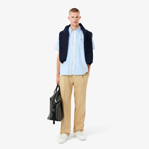 LACOSTE CH1917F6Z CAMISA OXFOR MANGA CORTA AZUL