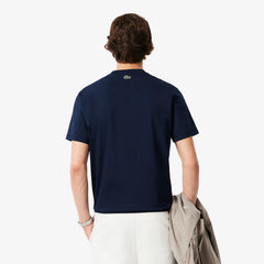 LACOSTE TH6541166 CAMISETA ESTAMPADA NAVY BLUE