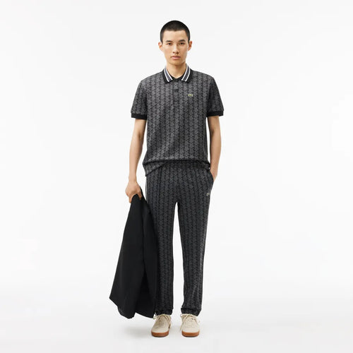 LACOSTE DH14174PC POLO CON MONOGRAMA EN JACQUAR CLASICO BLACK