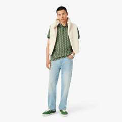 LACOSTE DH1417D1R POLO CON MONOGRAMA EN JACQUAR CLASICO GREEN