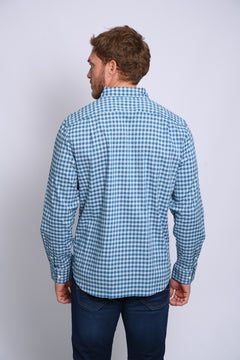 NAUTICA CAMISA MANGA LARGA DE HOMBRE AZUL