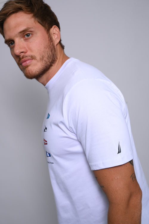 NAUTICA CAMISETAS DE HOMBRE BLANCO