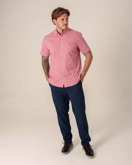 NAUTICA CAMISA M/C DE HOMBRE ROJO 27109WS-6FO