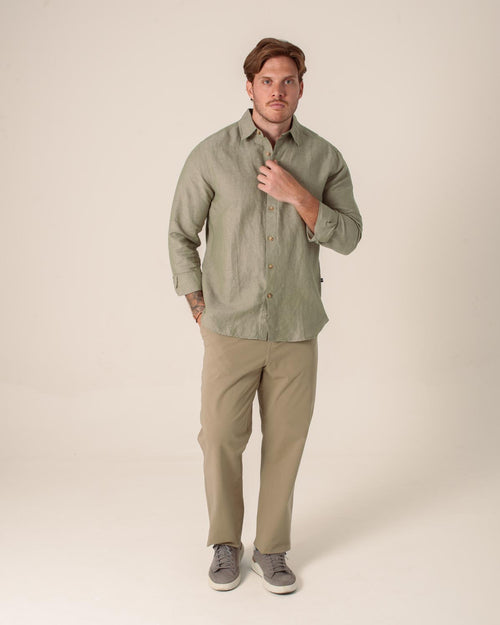 NAUTICA CAMISA M/L DE HOMBRE VERDE WR5536-3CY