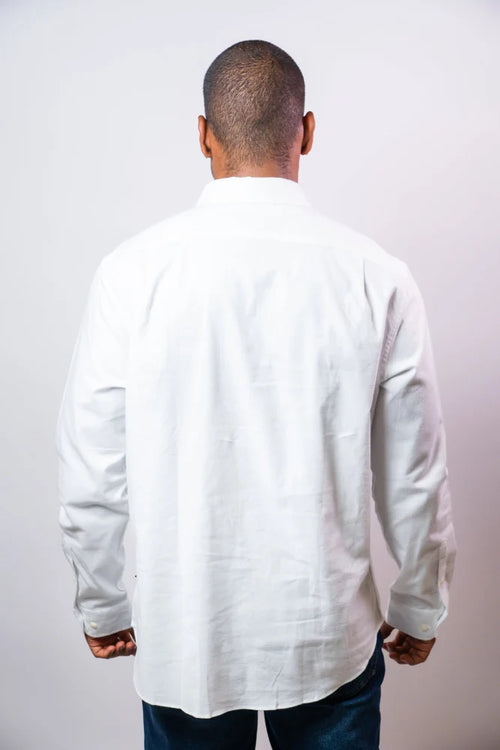 NAUTICA CAMISA M/L DE HOMBRE BLANCO 01101W-1BW