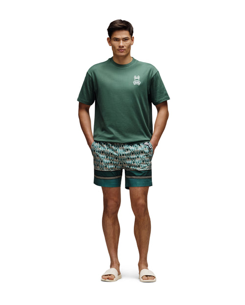 psycho bunny pantaloneta de baño hombre fantasia verde