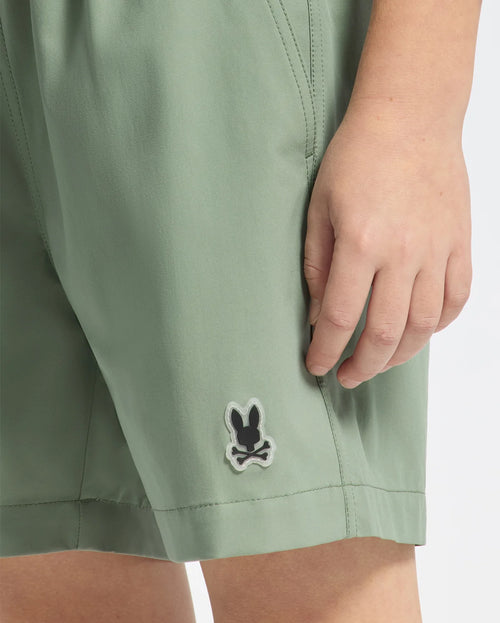 psycho bunny pantaloneta de baño niño fantasia verde