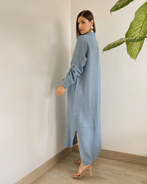 VESTIDO PRIMIA STELLA AZUL CLARO