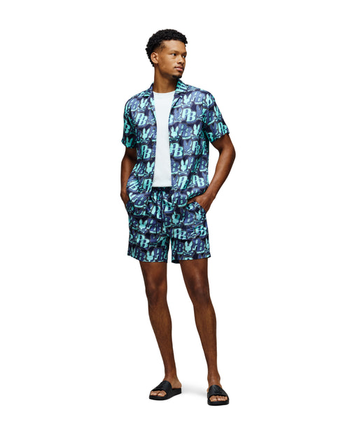 PSYCHO BUNNY CAMISAS HOMBRE AZUL