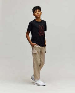 PSYCHO BUNNY CAMISETAS NIÑO NEGRO