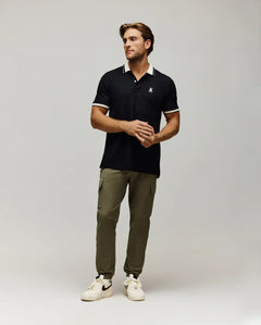 PSYCHO BUNNY CAMISETA TIPO POLO HOMBRE NEGRO