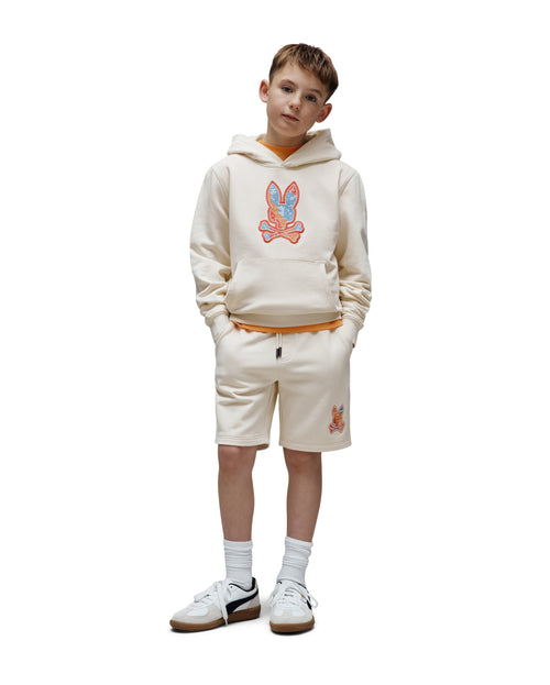 PSYCHO BUNNY BERMUDA DEPORTIVO CON LOGO BORDADO PIXELADO OLIVIER PARA NIÑO NIÑO BEIGE KB0900023250