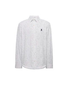 PSYCHO BUNNY CAMISA MANGA LARGA MICRO ESTAMPADA SAFFA PARA CABALLERO HOMBRE BLANCO MT0300157100