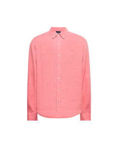PSYCHO BUNNY CAMISA MANGA LARGA DE LINO ALDINE PARA CABALLERO HOMBRE ROJO B6C678C200663