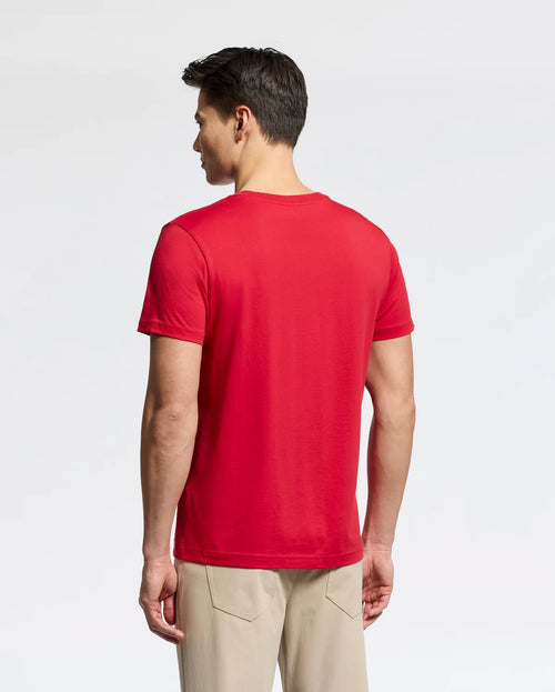 PSYCHO BUNNY CAMISETA HOMBRE CUELLO REDONDO ROJO
