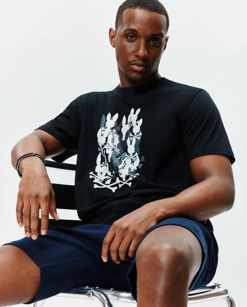 T-SHIRT PSYCHO BUNNY PARA HOMBRE COLOR NEGRO MT0200285001