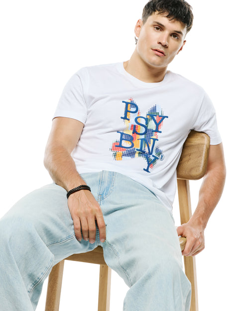 CAMISETA PSYCHO BUNNY PARA CABALLERO COLOR BLANCO