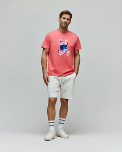T-SHIRT PSYCHO BUNNY PARA HOMBRE COLOR NARANJA MT0200250656