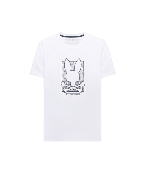 T-SHIRT PSYCHO BUNNY PARA HOMBRE COLOR BLANCO MT0200403100