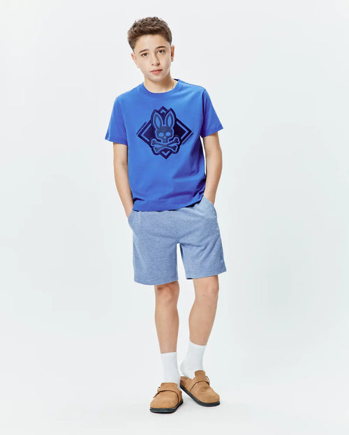 T-SHIRT PSYCHO BUNNY PARA NIÑO COLOR AZUL KT0200188426