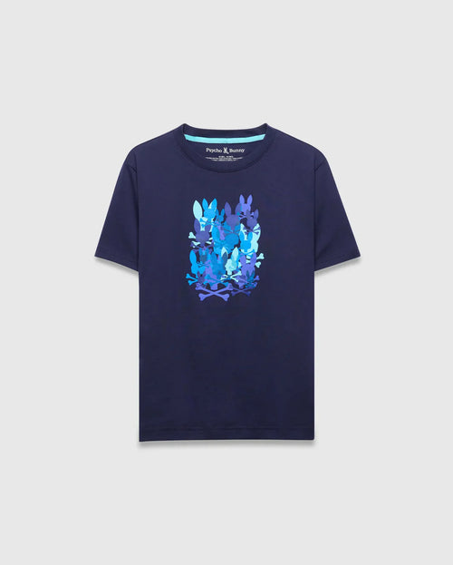 T-SHIRT PSYCHO BUNNY PARA NIÑO COLOR AZUL KT0200186402