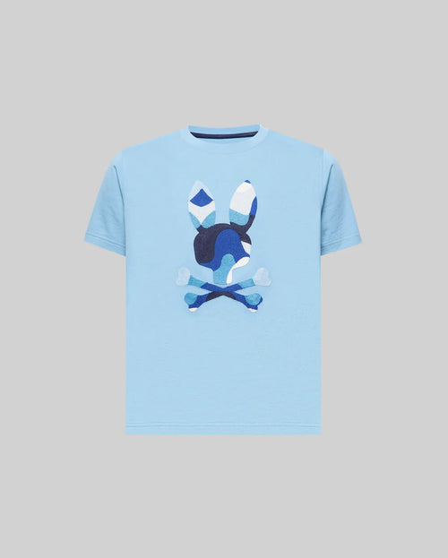 T-SHIRT PSYCHO BUNNY PARA NIÑO COLOR AZUL KT0200163407