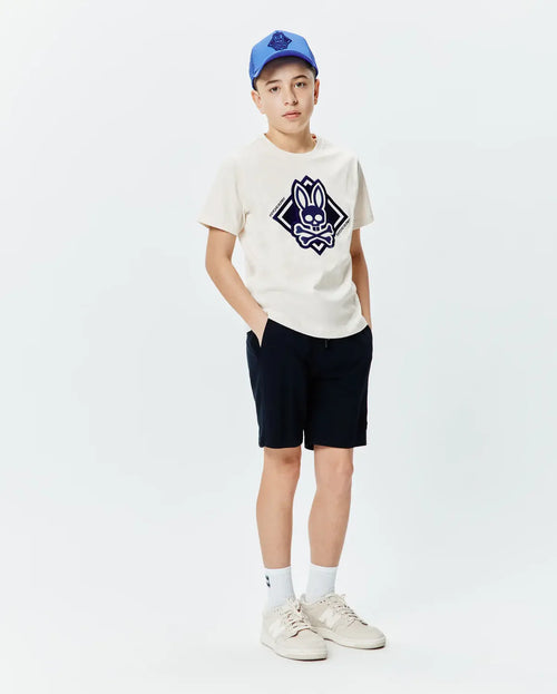 T-SHIRT PSYCHO BUNNY PARA NIÑO COLOR BLANCO KT0200188250