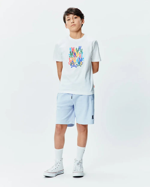 T-SHIRT PSYCHO BUNNY PARA NIÑO COLOR BLANCO KT0200186100