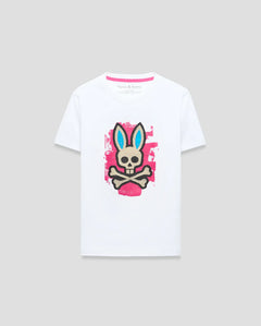 T-SHIRT PSYCHO BUNNY PARA NIÑO COLOR BLANCO KT0200193100
