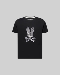 PSYCHO BUNNY CAMISETA ESTAMPADA BORDADA OLIVIER PARA NIÑO NIÑO NEGRO KT0200164001