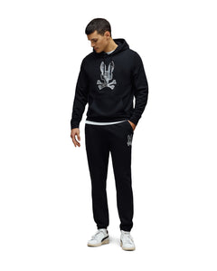 PSYCHO BUNNY PANTALÓN DEPORTIVO CON LOGO BORDADO PIXELADO OLIVIER PARA CABALLERO HOMBRE NEGRO MB0800048001