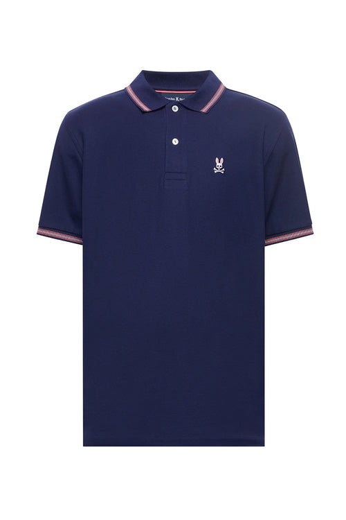 POLO M/C PSYCHO BUNNY PARA HOMBRE COLOR AZUL MT0100121402