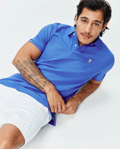 POLO M/C PSYCHO BUNNY PARA HOMBRE COLOR AZUL B6K001F200426