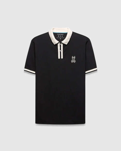POLO M/C PSYCHO BUNNY PARA HOMBRE COLOR NEGRO MT0100192001