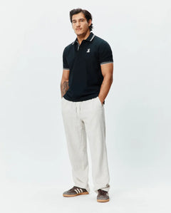 POLO M/C PSYCHO BUNNY PARA HOMBRE COLOR NEGRO MT0100193001