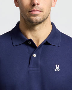 POLO M/C PSYCHO BUNNY PARA HOMBRE COLOR AZUL B6K001CRPCEVB