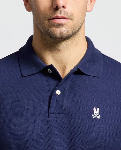 POLO M/C PSYCHO BUNNY PARA HOMBRE COLOR AZUL B6K001CRPCEVB