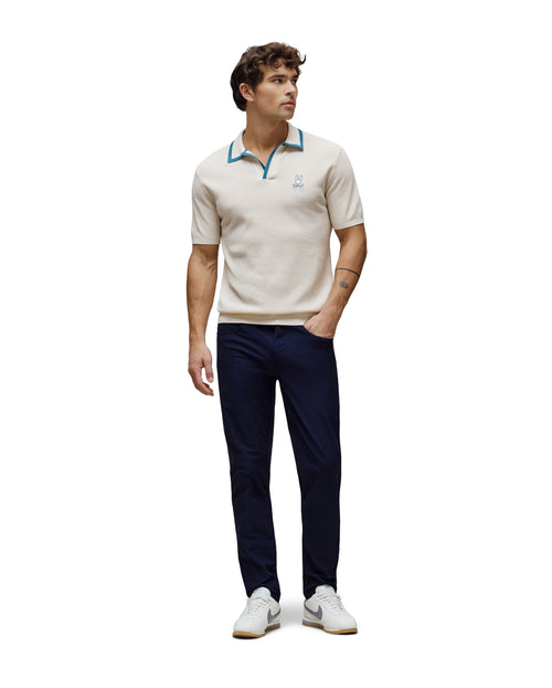 PSYCHO BUNNY POLO CUELLO JOHNNY NOHR PARA CABALLERO HOMBRE BEIGE MT0100156250