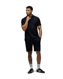 PSYCHO BUNNY POLO JERSEY JACQUARD JOSH PARA CABALLERO HOMBRE NEGRO MT0100144001
