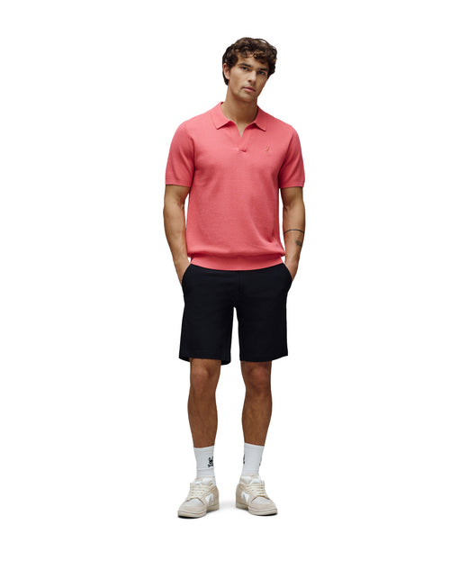 PSYCHO BUNNY POLO CON TEXTURA DE BURBUJA DEVON PARA CABALLERO HOMBRE ROJO MT0100169656