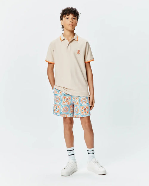 POLO M/C PSYCHO BUNNY PARA NIÑO COLOR BEIGE KT0100100254